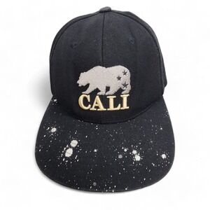 Cali Bear Hat Adult Adjustable‎ Paint Splatter American Needle California Cap